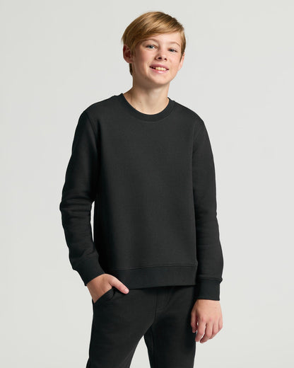 Boys' All Black Fleece Crew Neck 2-Pack