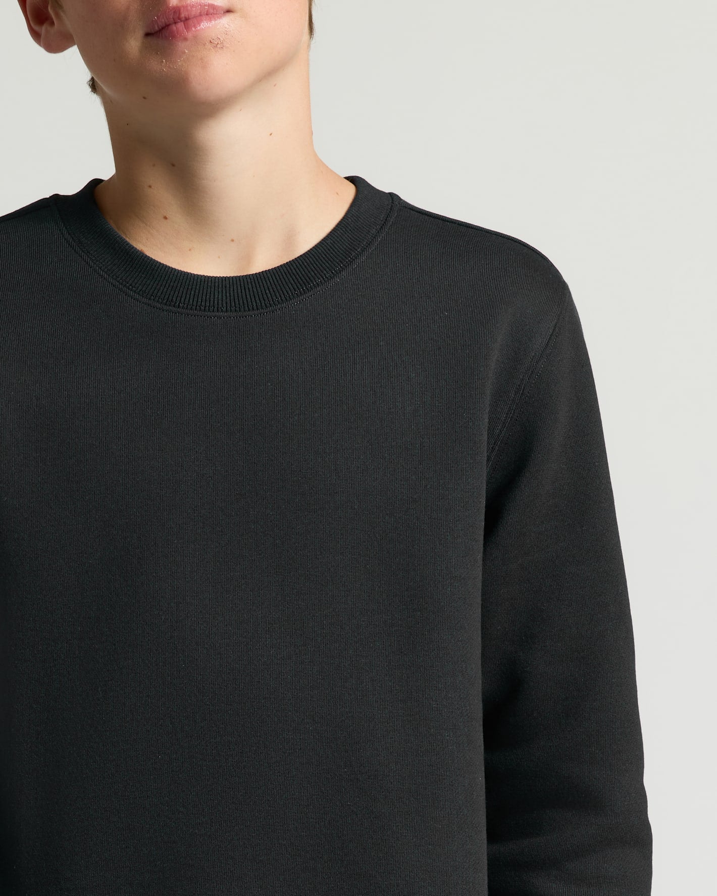 Boys' Black Fleece Crew Neck