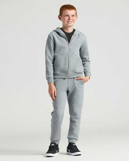 Boys Medium Heather Gray Full Zip Fleece Hoodie & Jogger 2-Pack