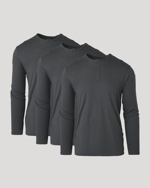 All Carbon Classic Henley 3-Pack