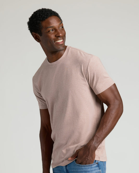 Light Heather Slate Mauve Classic Crew Neck