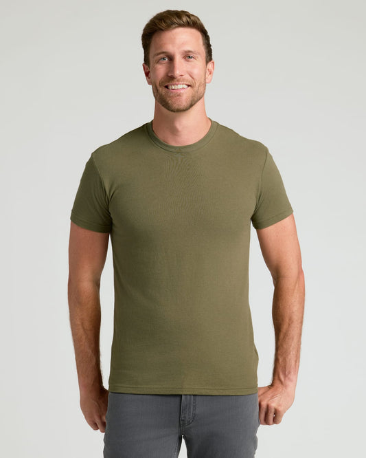 Military Green Classic Crew Neck