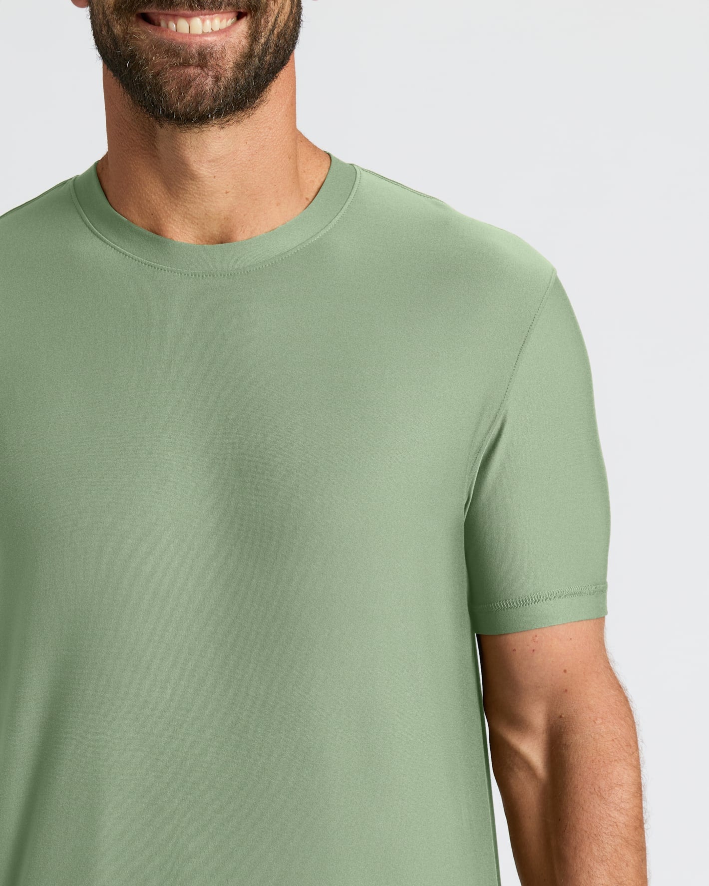 Sage Green Active Crew Neck Tee