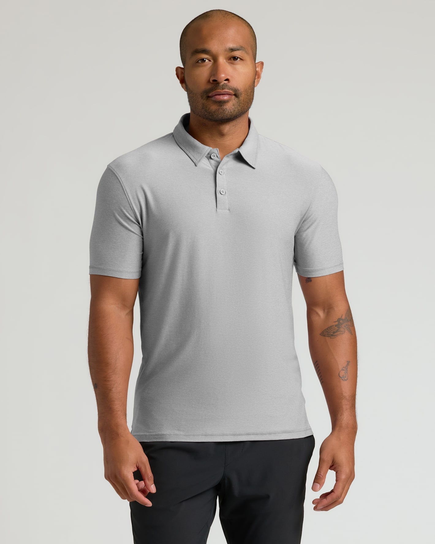 Light Heather Gray Active Polo 2.0