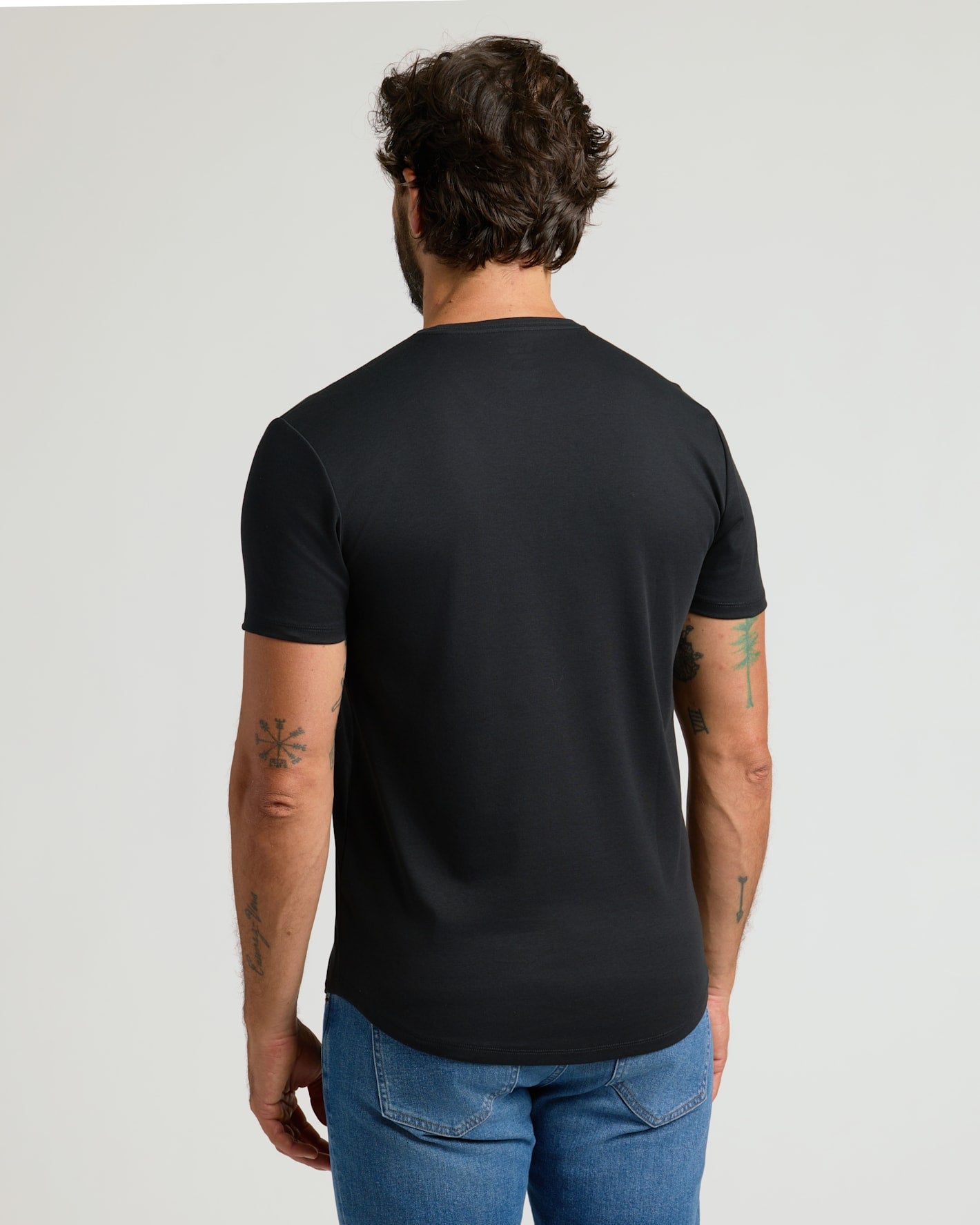 Black & White Pima Cotton Blend Crew 2-Pack