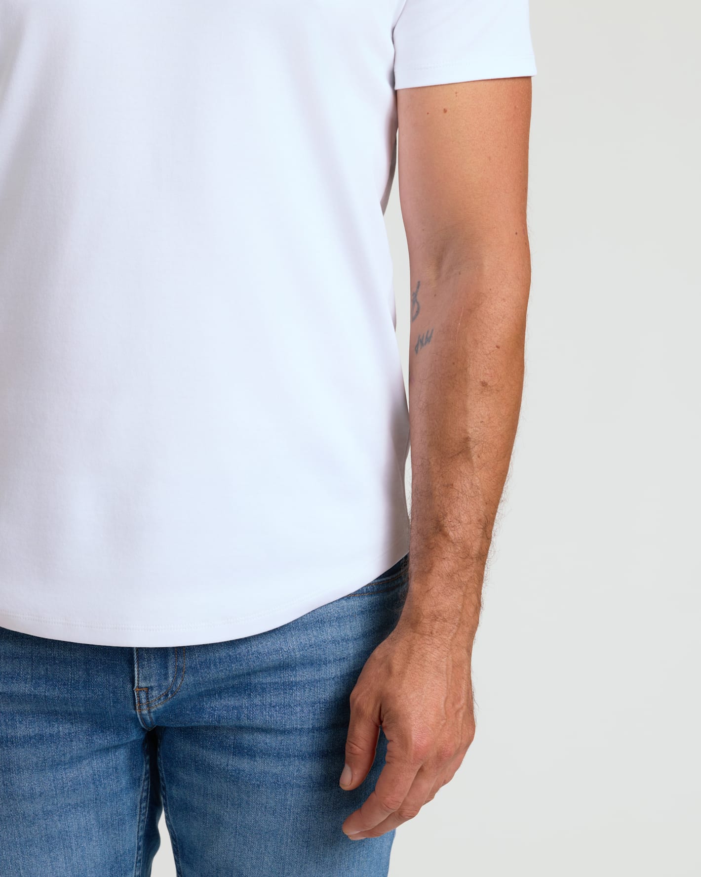 Pima Cotton Blend Curved Hem Crew 7-Pack