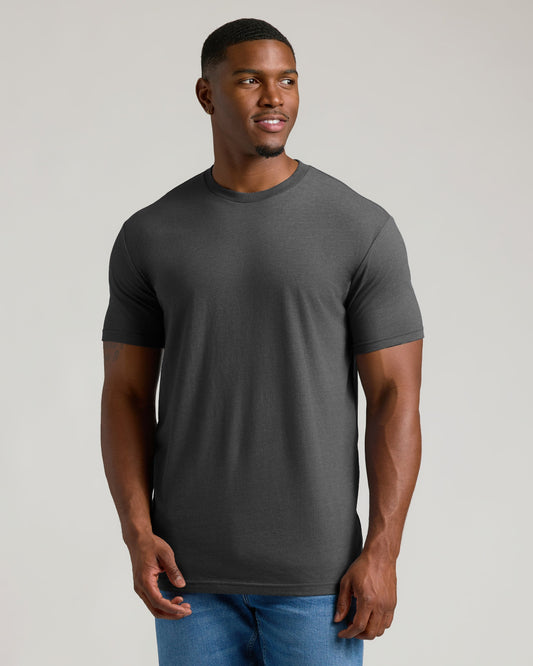 Charcoal Heather Gray Short Sleeve Tall Crew