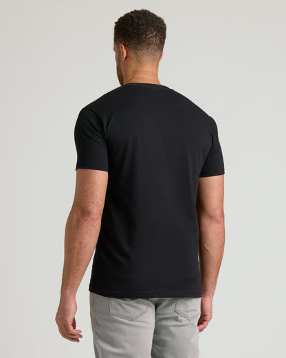 Black Short Sleeve Tall Classic V-Neck 3-Pack