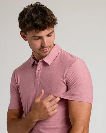 Quartz Rose Short Sleeve Tall Active Polo