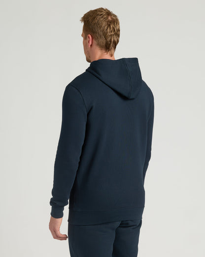Navy Tall Fleece French Terry Pullover Hoodie