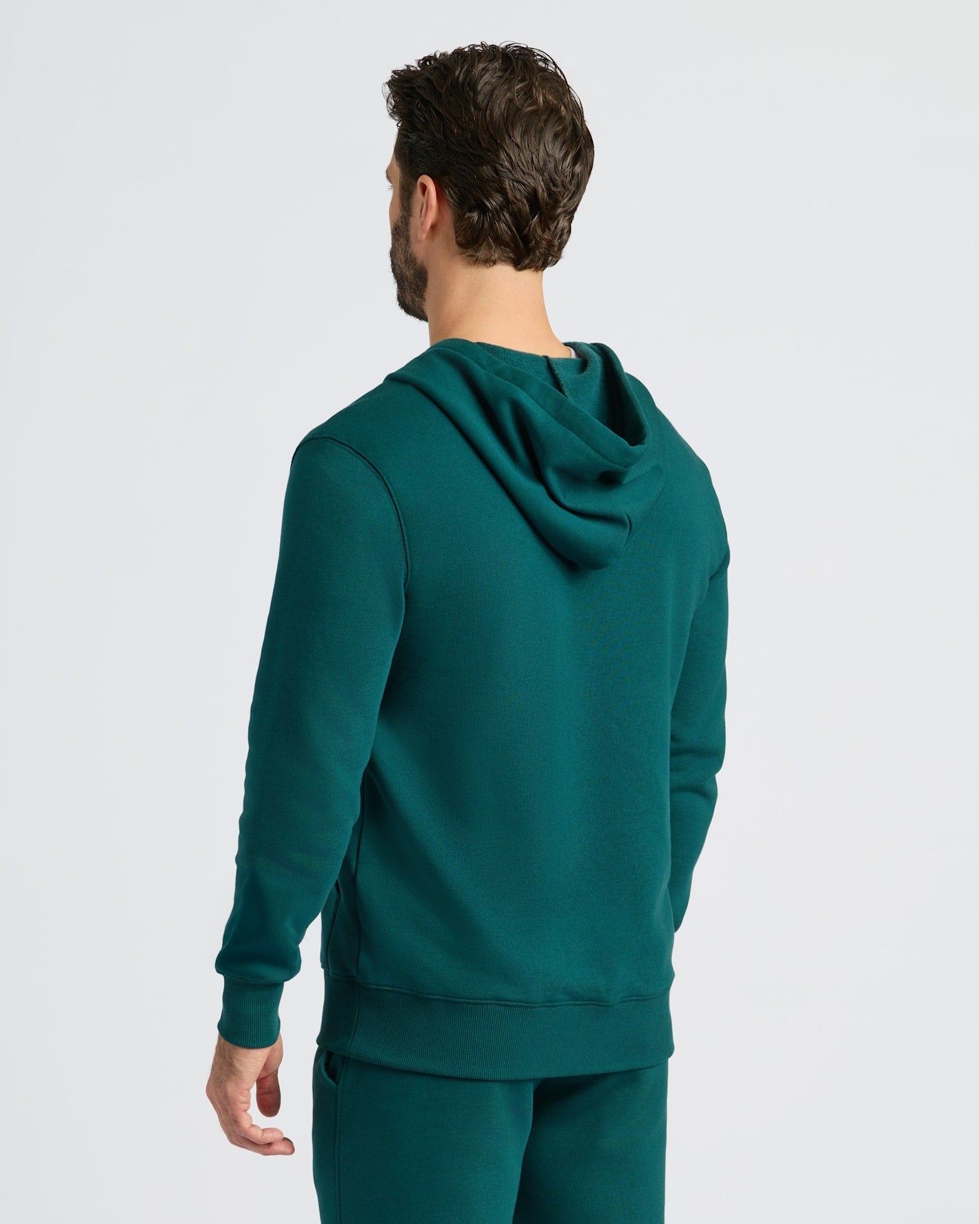 Deep Emerald Fleece French Terry Zip Hoodie