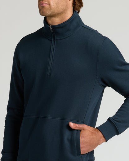 Navy Quarter Zip Fleece Sweatshirt & Jogger 2-Pack