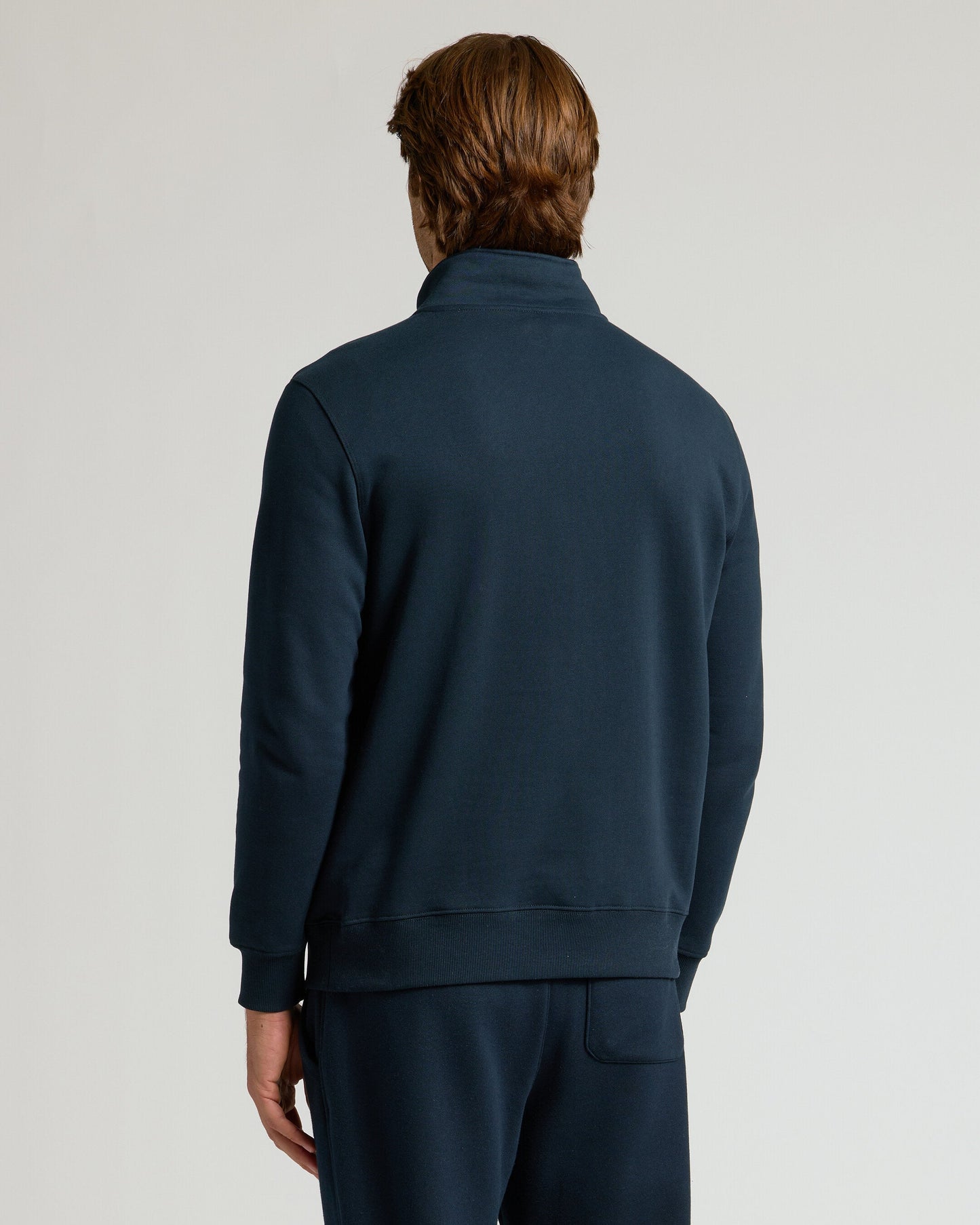 Navy Quarter Zip Fleece Sweatshirt