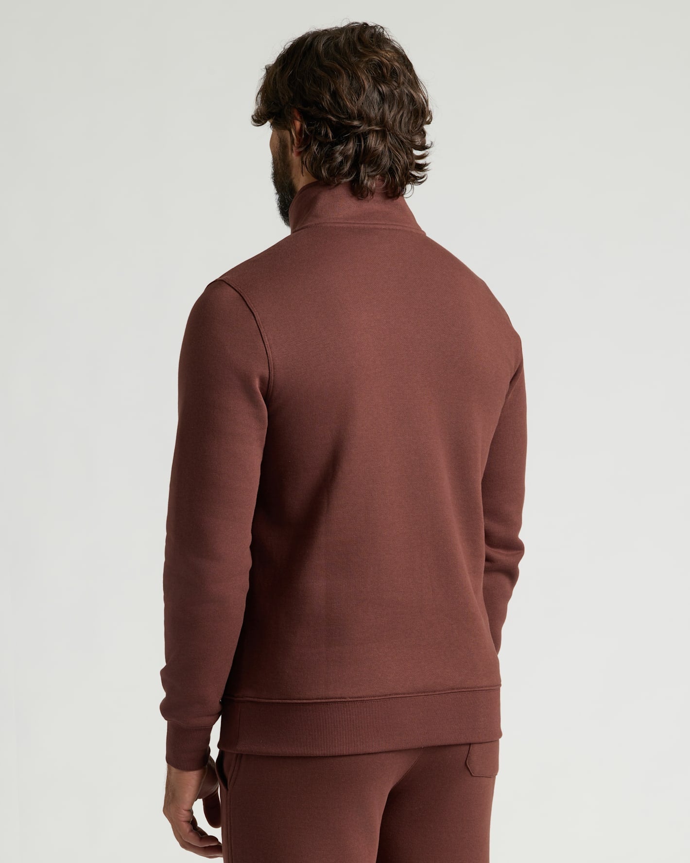 Carob Quarter Zip Fleece Sweatshirt