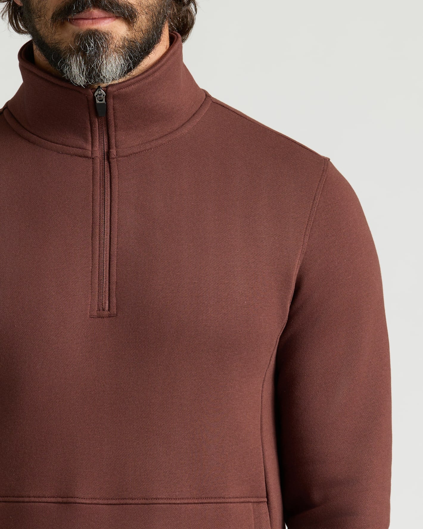 Carob Quarter Zip Fleece Sweatshirt & Jogger 2-Pack