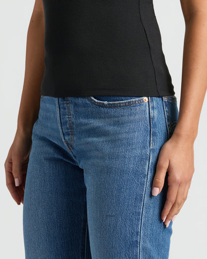 Womens Ribbed 3/4 Sleeve Scoop Neck Tee 3-Pack
