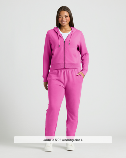 Womens Electric Fuchsia Relaxed Joggers