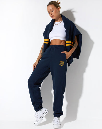 Basta Jogger in Navy Citrus Stripe Football 1999