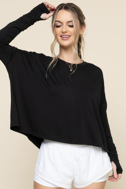 The Perfect Long Sleeve Top - Black