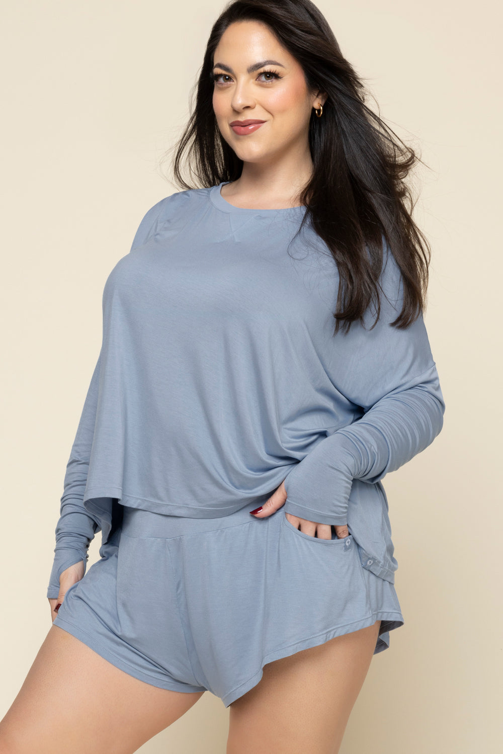 Perfect Lounge Shorts - Dusty Blue