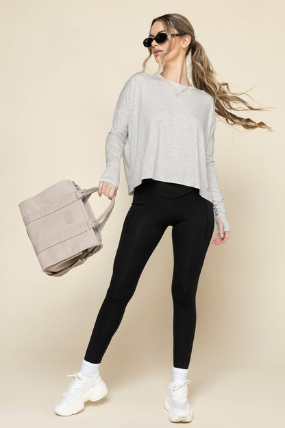 The Perfect Long Sleeve Top - Heather Grey