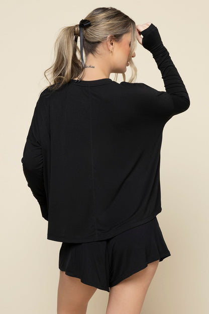 The Perfect Long Sleeve Top - Black