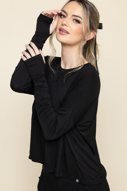 The Perfect Long Sleeve Top - Black