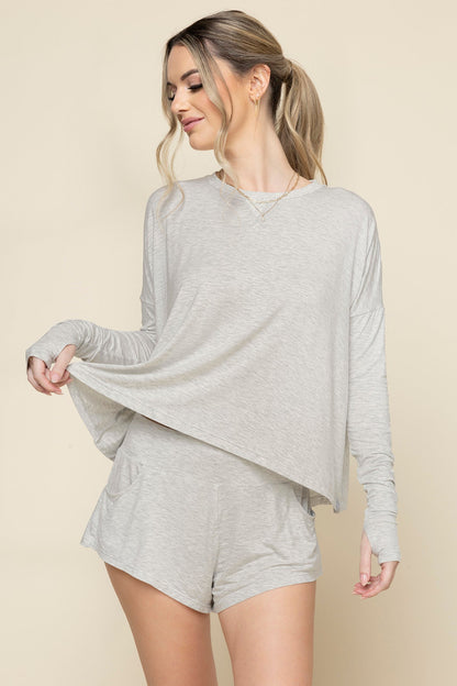 The Perfect Long Sleeve Top - Heather Grey