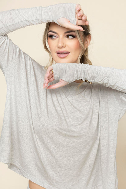 The Perfect Long Sleeve Top - Heather Grey