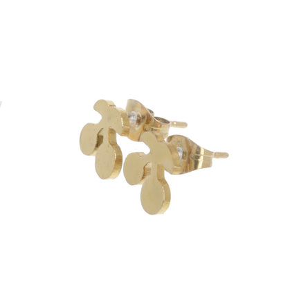 Tiny Cherry Stud Earrings (Gold Plated)