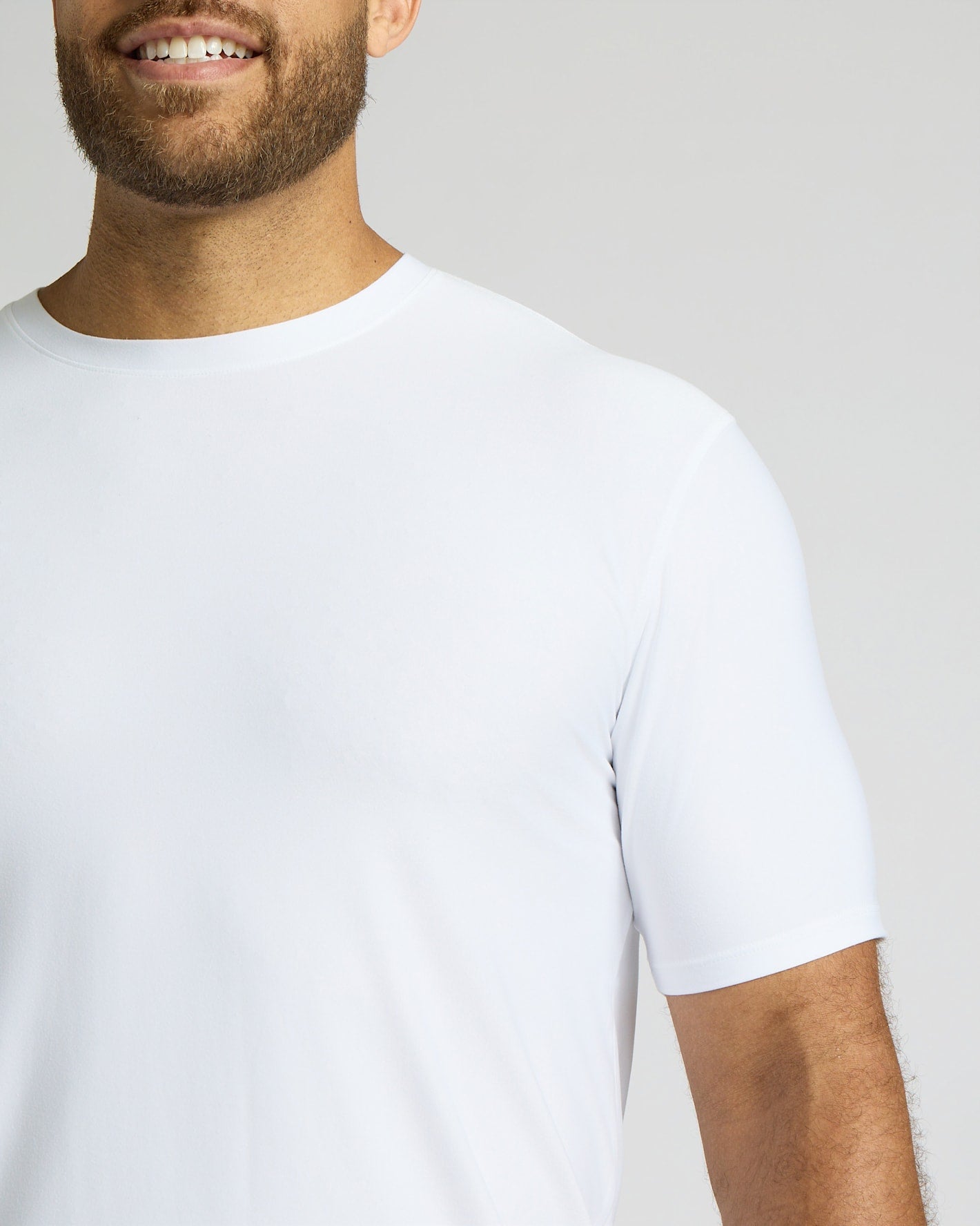 All White Tall Active Curved Hem Crew 6-Pack