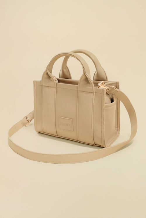 Vegan Leather Baby Sloane Tote - Gilded Beige