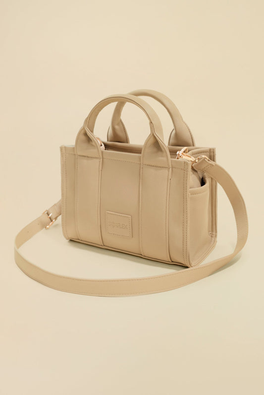 Vegan Leather Baby Sloane Tote - Gilded Beige