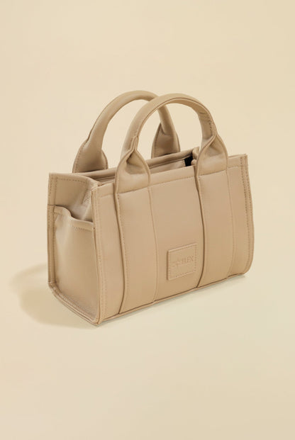 Vegan Leather Baby Sloane Tote - Gilded Beige