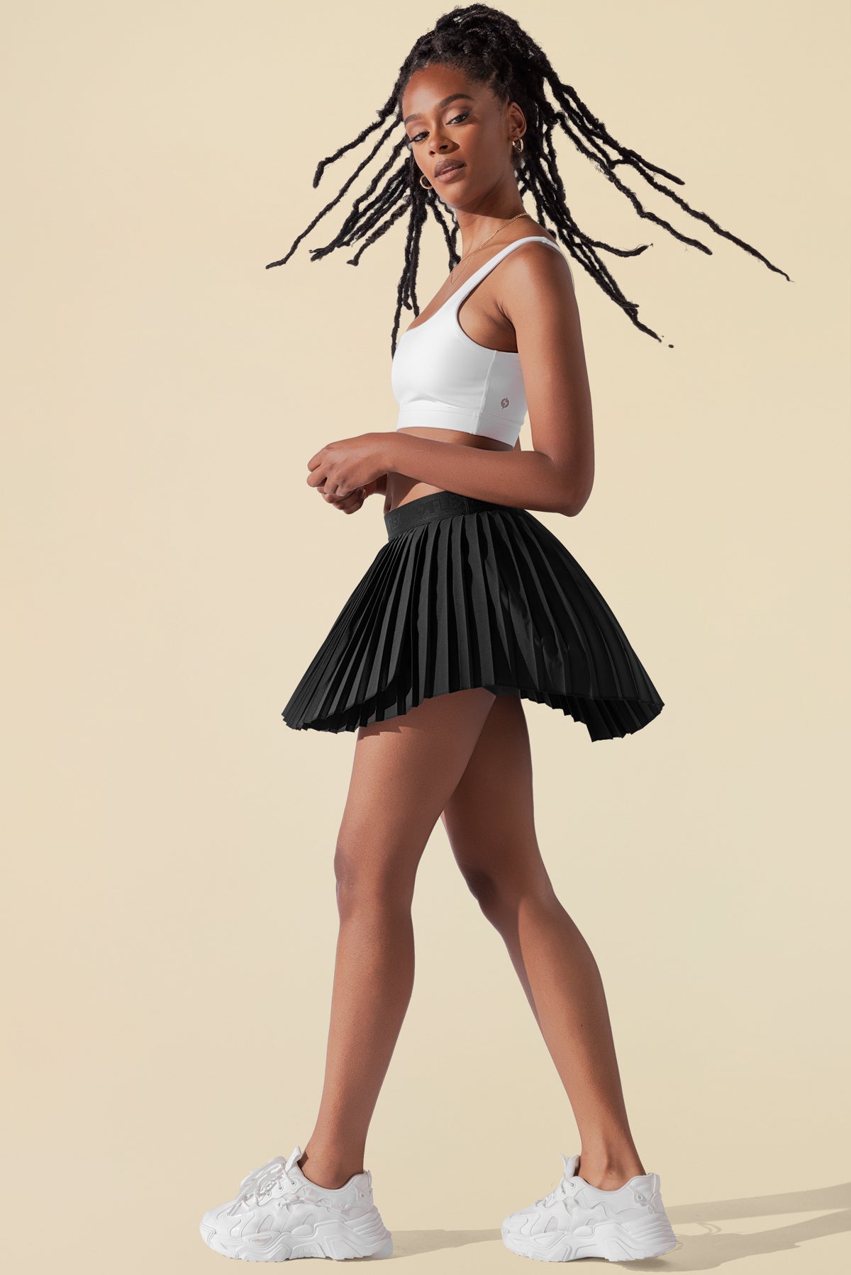 Ace ‘em Pleated Skort - Black
