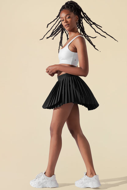Ace ‘em Pleated Skort - Black
