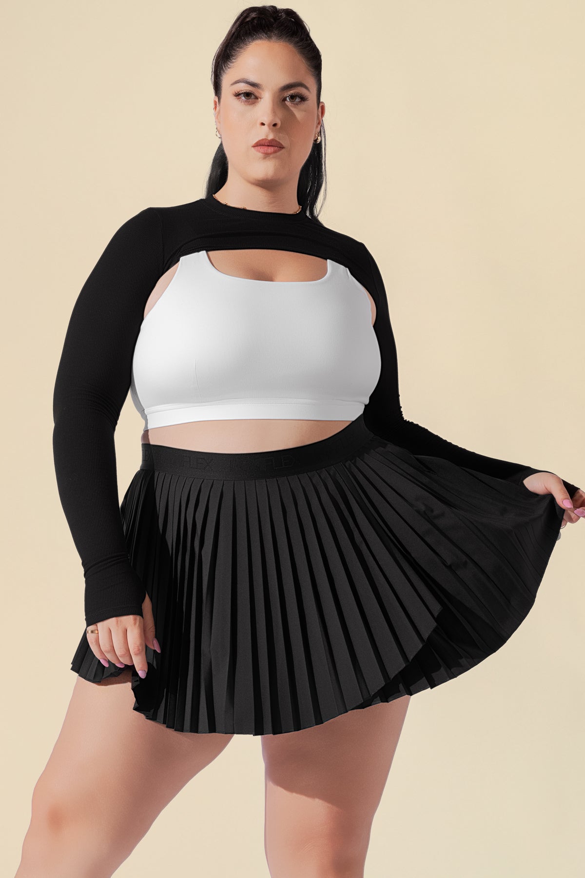 Ace ‘em Pleated Skort - Black