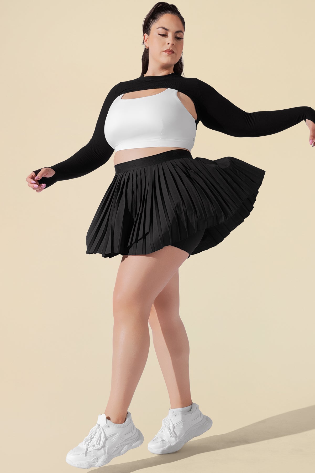 Ace ‘em Pleated Skort - Black