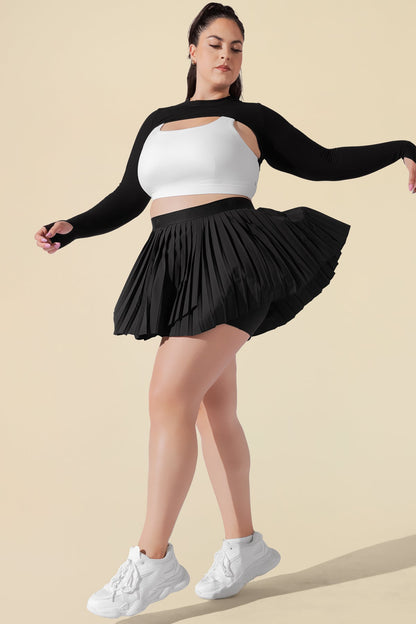 Ace ‘em Pleated Skort - Black