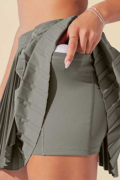 Ace ‘em Pleated Skort - Rustic Olive