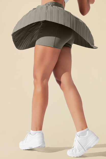 Ace ‘em Pleated Skort - Rustic Olive