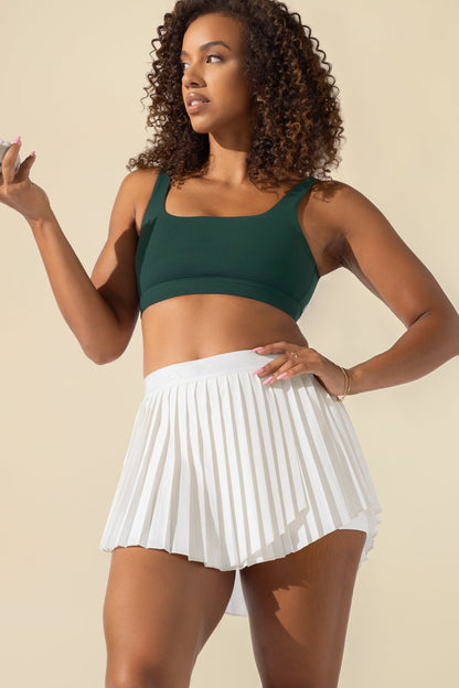 Ace ‘em Pleated Skort - Bright White