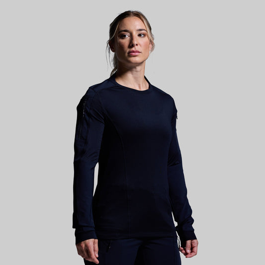 Women's Long Sleeve Op Top (Police Blue)