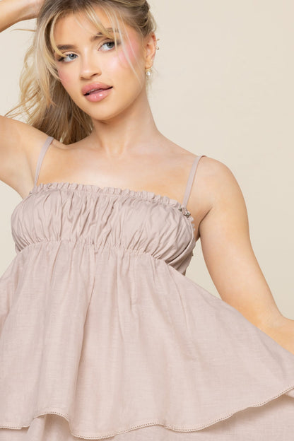 Wildest Dreams Babydoll Dress - Blush Sky