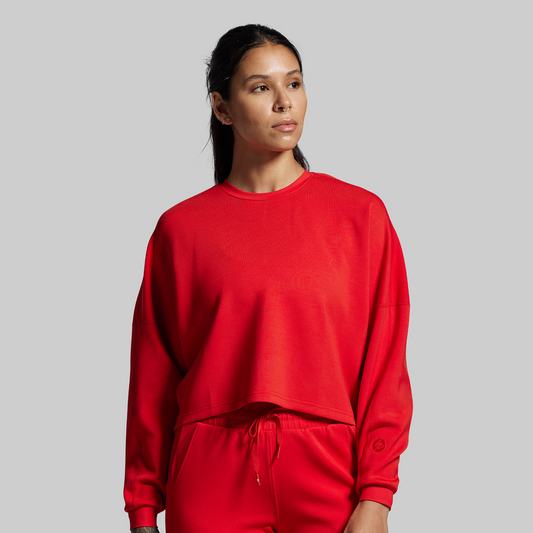 Lounge Lux Cropped Pullover (Adrenaline)