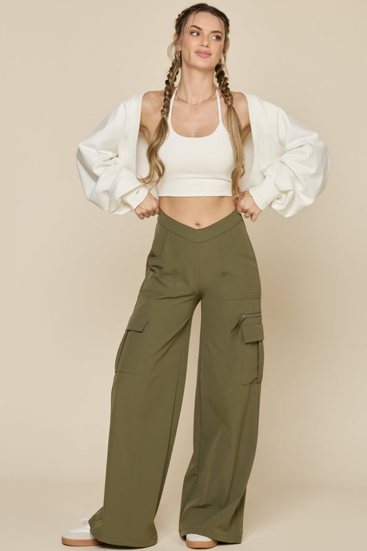 Y2K Cargo Pant - Dark Olive