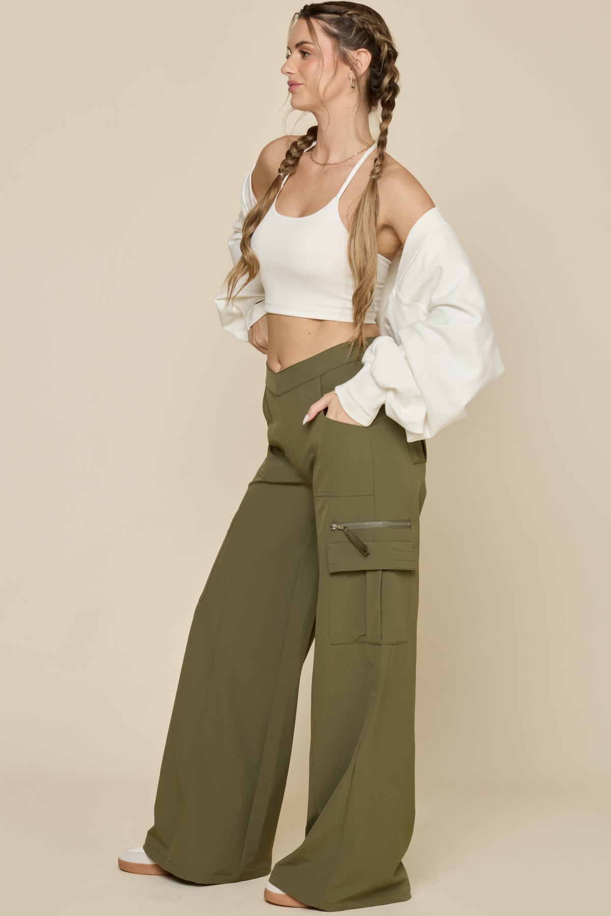 Y2K Cargo Pant - Dark Olive