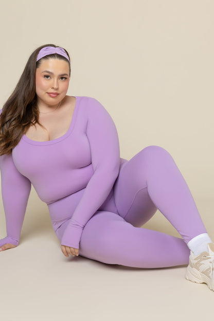 Your Favorite Reversible Long Sleeve Top (Cropped) - Mystic Purple