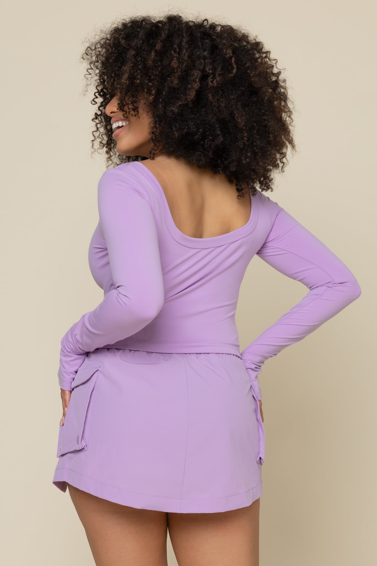 Your Favorite Reversible Long Sleeve Top (Cropped) - Mystic Purple
