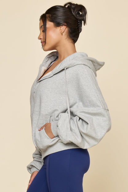 Zip Cloud Hoodie - Heather Grey